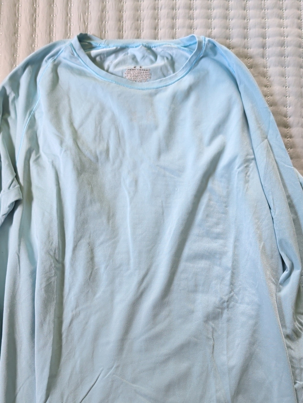 Under Armour Light Blue Long-Sleeve Crewneck Shirt